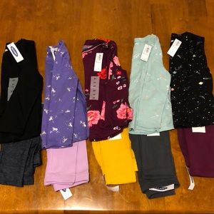 New Lot of 5 Tops and 5 Leggings for Toddler Girl